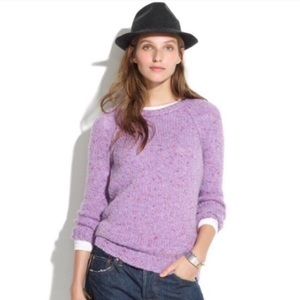 Madewell Purple Lavender Soft Fleck Wool Sweater